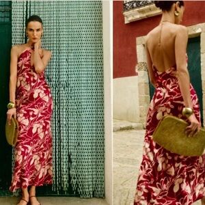 Reformation Yesenia silk dress in Las Dalias size M